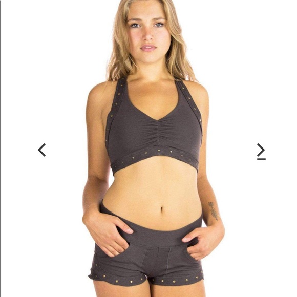 MahaDevi Design Organic Cotton & Bamboo Artemis Booty Shorts, charcoal - Picture 8 of 8